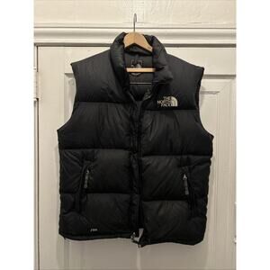 The North Face Retro Nuptse Vest 700 Black Men's Large Vintage Goose Down Jacket